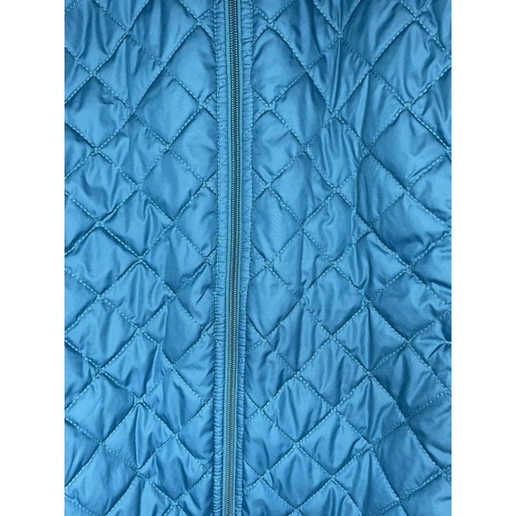 Columbia Thermal Coil Jacket Women’s Teal Nylon Quilt Fleece Full Zip Pockets XL - Picture 3 of 7
